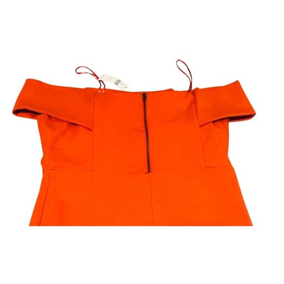 Deletta By Antropologie Elegant Off-The-Shoulder Orange Top.Size L  Cotton Blend - Picture 8 of 9